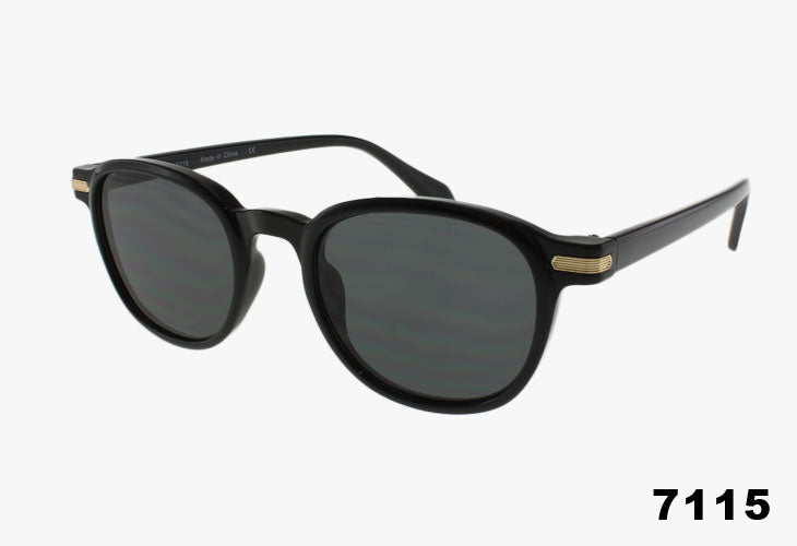 black Wholesale Medium Round Fashion Sunglasses