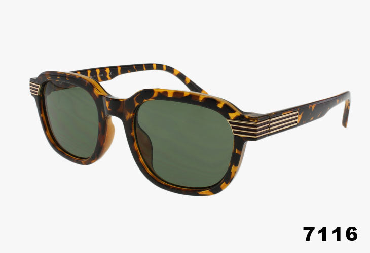 green tortoise Wholesale Thick Frame Oval Shaped Sunglasses