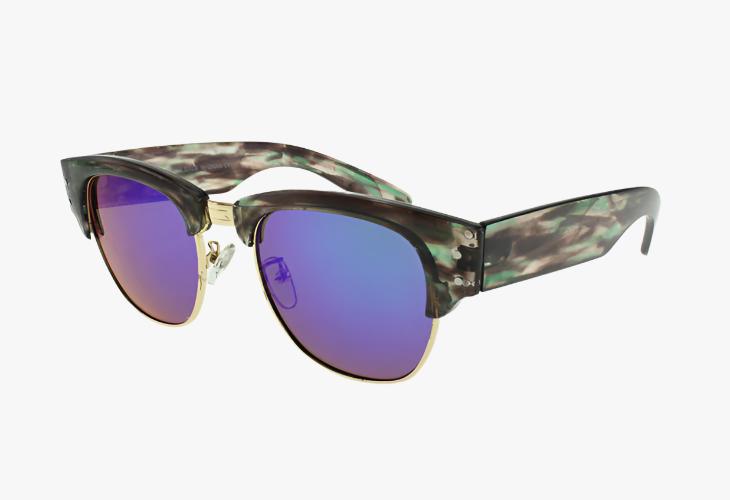 green mirror Classic Fashion Brow Line Soho Mirror Wholesale Sunglasses