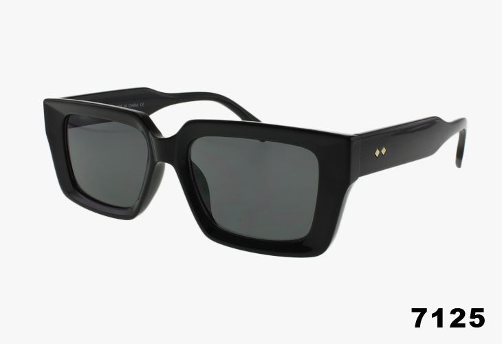 black Wholesale Classic Square Framed Sunglasses