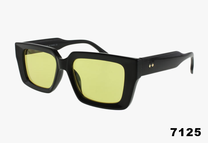 yellow lens Wholesale Classic Square Framed Sunglasses