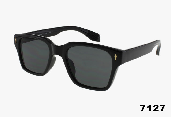 black Wholesale Fashion Square Frame Sunglasses