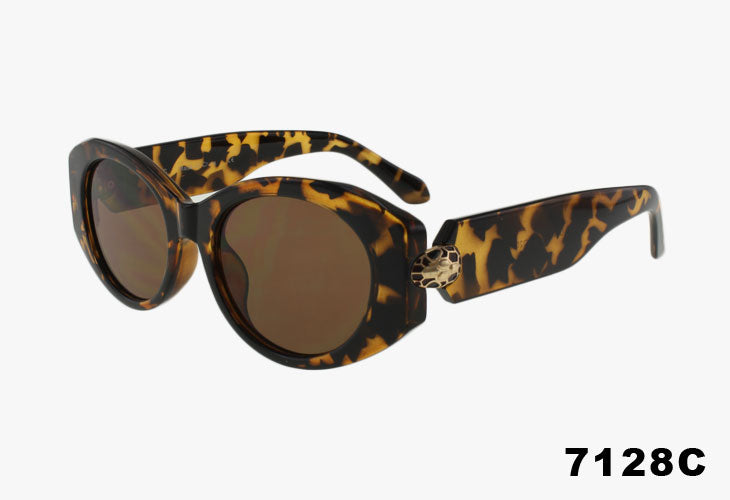 tortoise shell Wholesale Designer Luxury Oval Frame Sunglasses