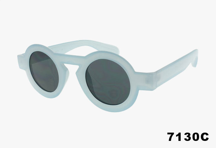 pastel blue Medium Wholesale Fashion Round Sunglasses