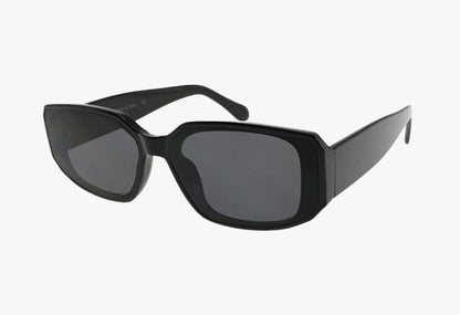 black Wholesale Fashion Square Extended Lens Sunglasses