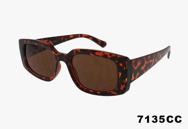 Sunglasses with a tortoiseshell frame on a white background