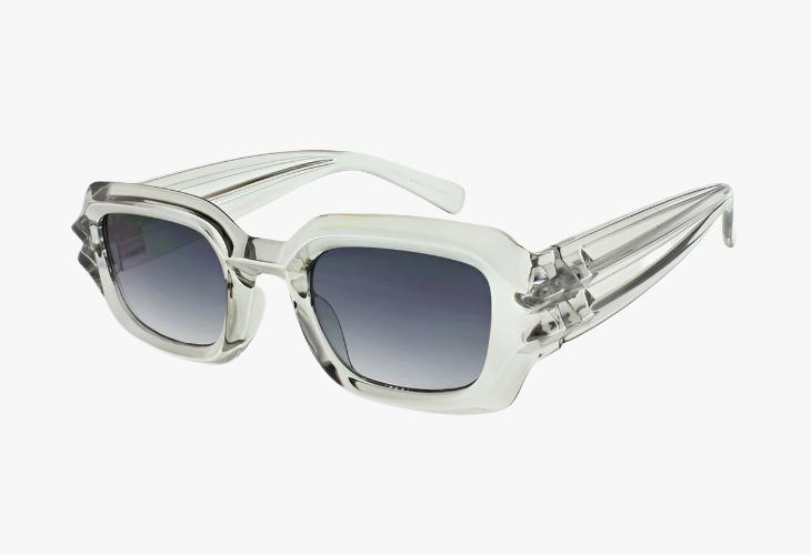 grey Wholesale Fashion Square Crystal Sunglasses