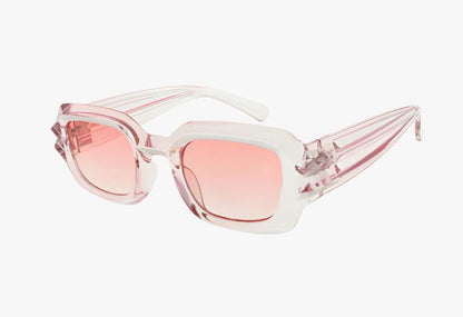 pink Wholesale Fashion Square Crystal Sunglasses