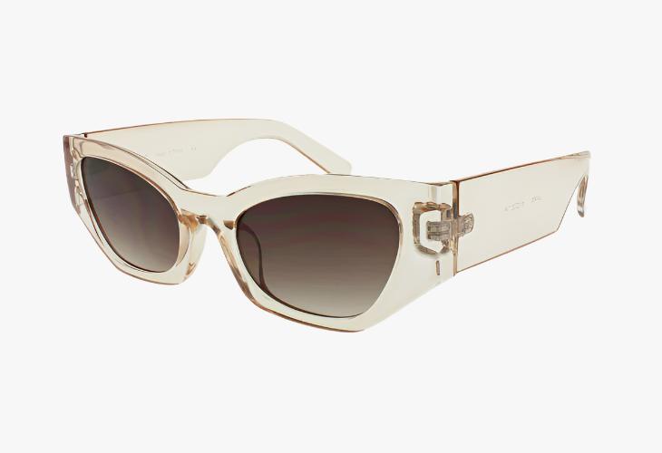 clear tan Wholesale Fashion Square Angular Style Sunglasses