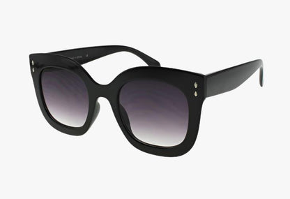 black Fashion Wholesale Rounded Cat Eye Sunglasses