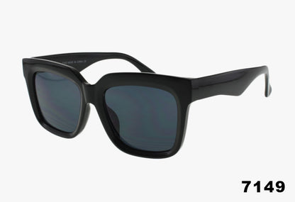 black Wholesale Large Rounded Square Sunglasses