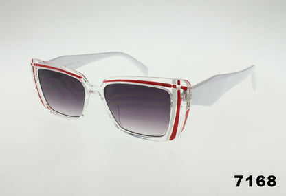 white Wholesale Slim Fashion Striped Sunglasses