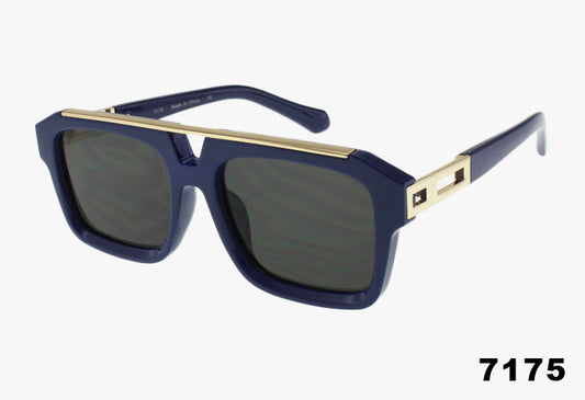 blue Wholesale Fashion Square Pilot Style Sunglasses