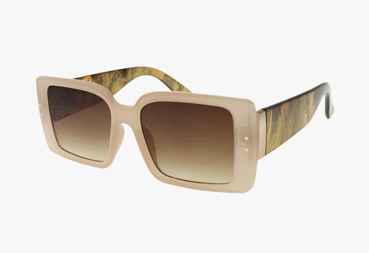 beige Large Wholesale Square Fashion Sunglasses