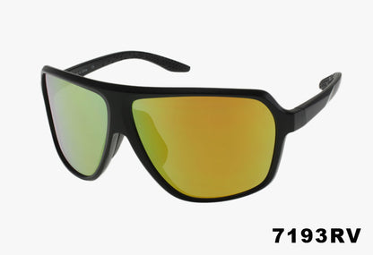 black frame Wholesale Fashion Curved Sport Sunglasses