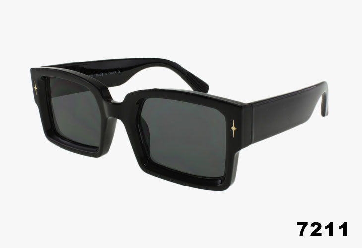 7211 - Wholesale Fashion Rectangular Frame Sunglasses