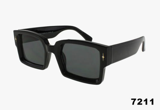 7211 - Wholesale Fashion Rectangular Frame Sunglasses