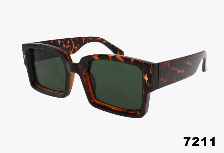 7211 - Wholesale Fashion Rectangular Frame Sunglasses