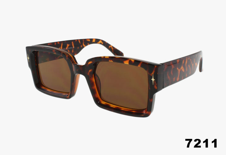 7211 - Wholesale Fashion Rectangular Frame Sunglasses