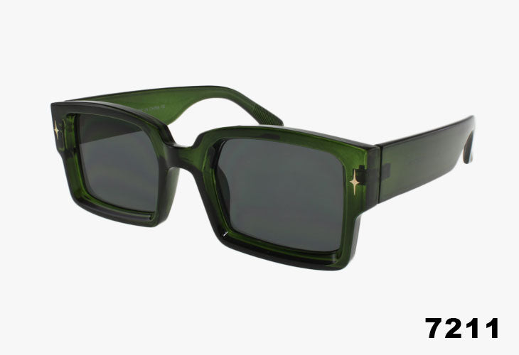 7211 - Wholesale Fashion Rectangular Frame Sunglasses