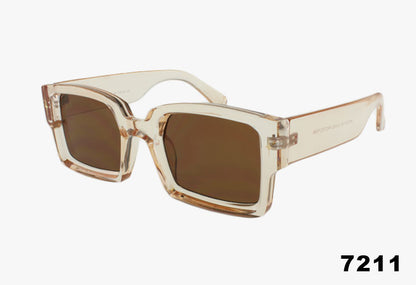 7211 - Wholesale Fashion Rectangular Frame Sunglasses