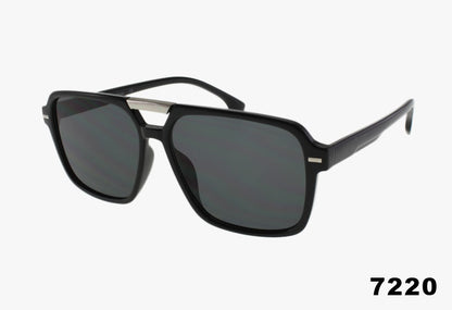 black Metal Bridge Square Aviator Wholesale Sunglasses