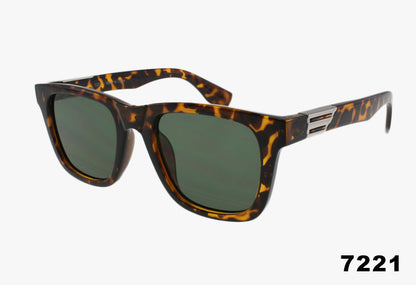 tortoise green Wholesale Thick Frame Square Fashion Sunglasses