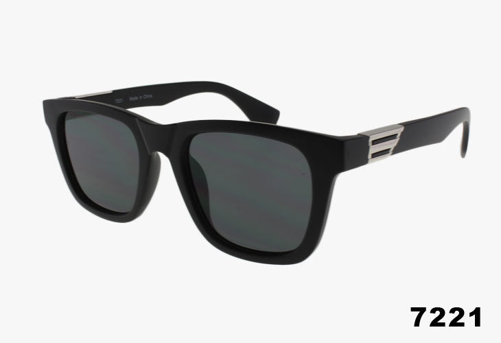 matte black Wholesale Thick Frame Square Fashion Sunglasses