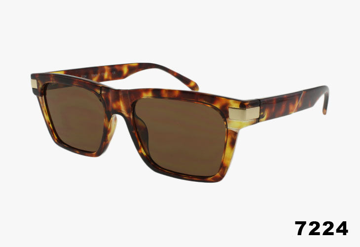 tortoise Wholesale Fashion Rectangle Frame Sunglasses