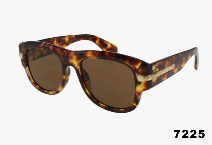 tortoise Wholesale Large Frame Rounded Pilot Style Sunglasses