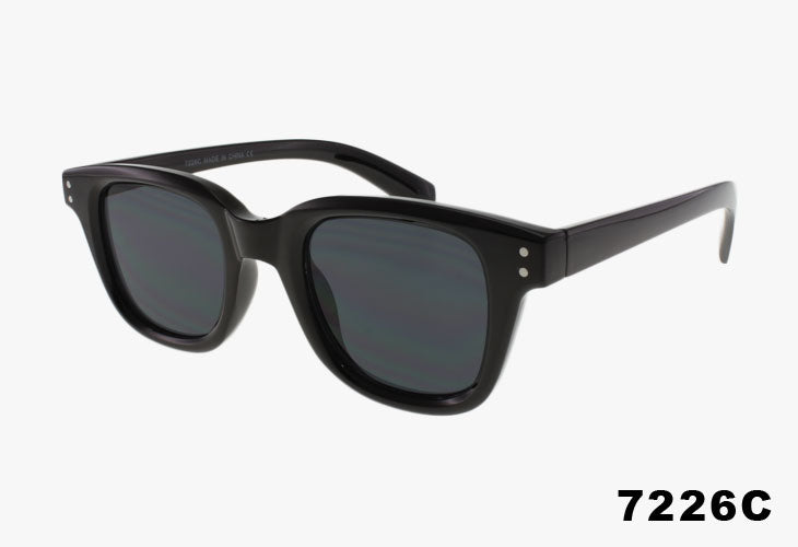 black Wholesale Medium Rounded Square Fashion Sunglasses