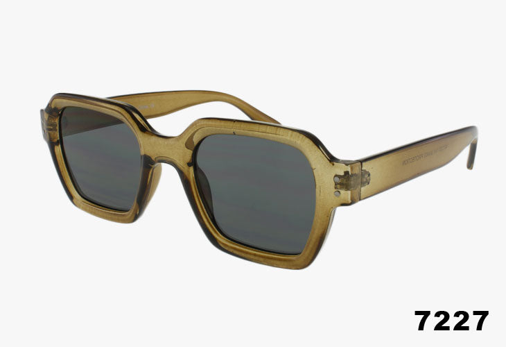 taupe Wholesale Thick Frame Square Sunglasses