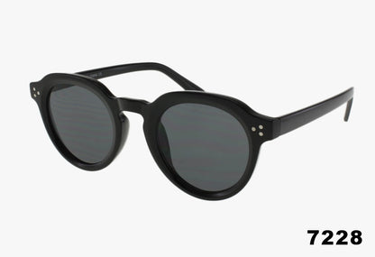 black Classic Round Keyhole Bridge Wholesale Sunglasses