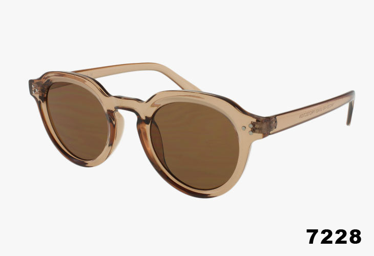beige Classic Round Keyhole Bridge Wholesale Sunglasses