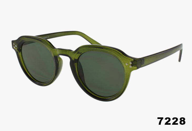 green Classic Round Keyhole Bridge Wholesale Sunglasses