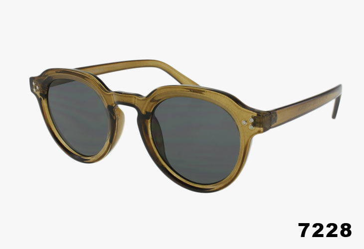 taupe Classic Round Keyhole Bridge Wholesale Sunglasses