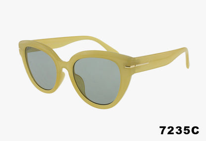 yellow Wholesale Fashion Cat Eye Frame Sunglasses