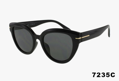 black Wholesale Fashion Cat Eye Frame Sunglasses