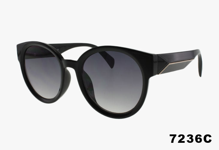 black Wholesale Luxury Fashion Round Sunglasses