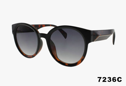 black and tortoise two tone Wholesale Luxury Fashion Round Sunglasses