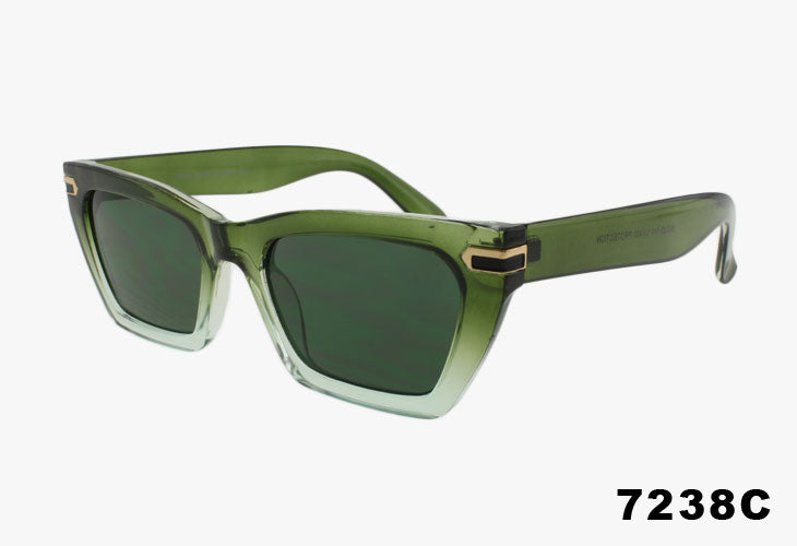 green gradient Wholesale Classic Medium Rectangular Shaped Sunglasses