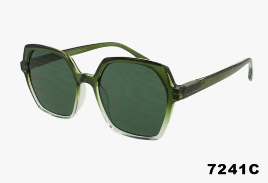 green Wholesale Lightweight Geometric Fashion Sunglasses