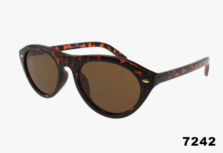 Fashion Slim Oval Shaped Wholesale Sunglasses tortoise frame