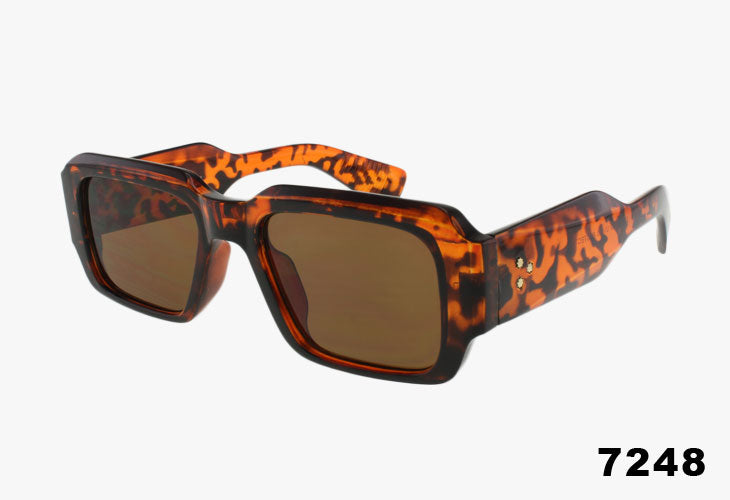 tortoise shell Wholesale Fashion Thick Framed Square Sunglasses