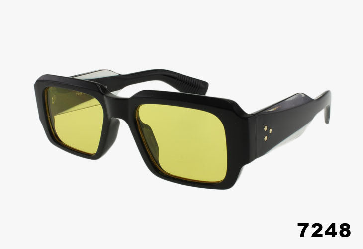 yellow Wholesale Fashion Thick Framed Square Sunglasses