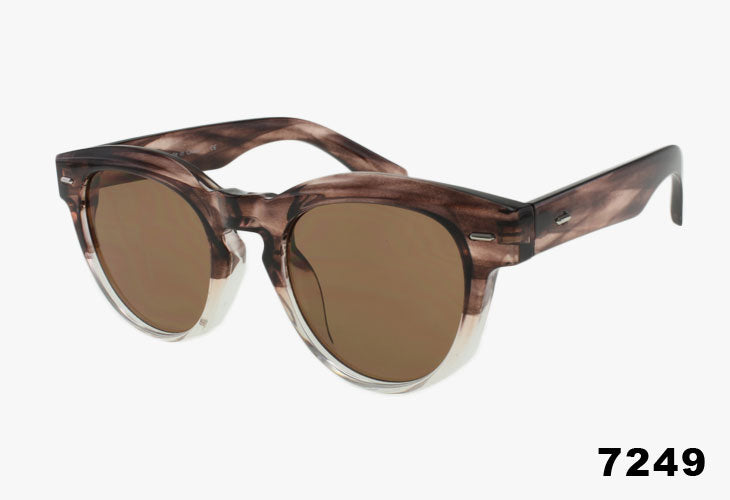 brown Thick Round Key Hole Bridge Wholesale Sunglasses