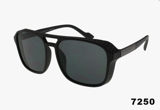 black Wholesale Fashion Square Pilot Sunglasses