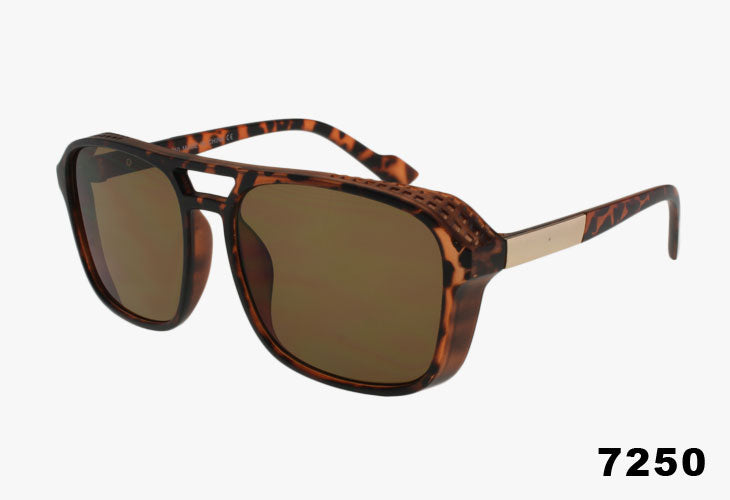 tortoise Wholesale Fashion Square Pilot Sunglasses