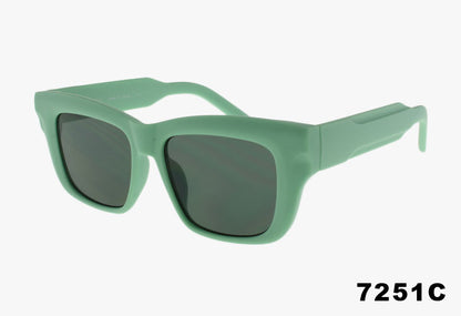 green frame and smoke lens Wholesale Classic Square Fashion Sunglasses