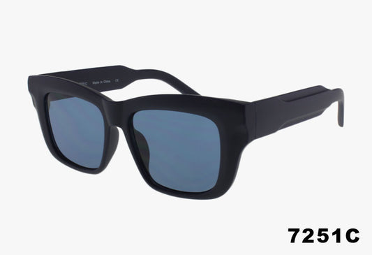 black frame and blue lens Wholesale Classic Square Fashion Sunglasses